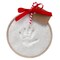 Glitter Baby Handprint First Christmas Ornament Kit with Wooden Ring
